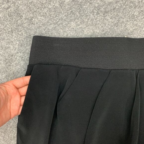 Club Monaco Faux Wrap Tulip Skirt Womens 4 Back Zip Lined Pleated Stretch Band - Picture 4 of 13